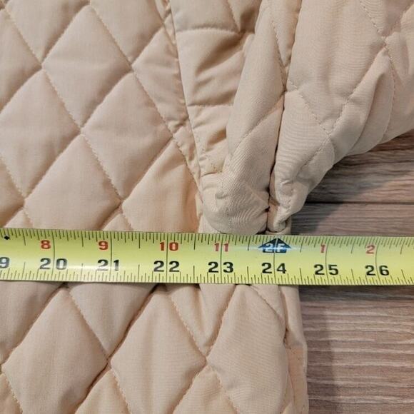 One Madison Chore Jacket Tan Women's Quilted Sz Large Light Puffer Pockets - Picture 4 of 9